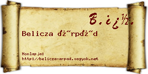 Belicza Árpád névjegykártya